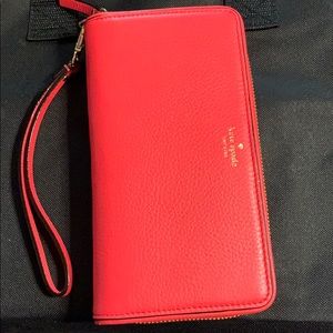 Kate Spade coral wristlet or wallet
